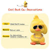 Picture of wonuu Cute Yellow Duck Toy Car Ornaments Cool Duck Car Dashboard Decorations Shaking Head Doll (Wave Left&Standing)