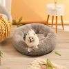 Picture of Calming Dog Bed for Puppy Small Cats Donut Dog Bed Pet Cushion Bed Plush Cat Bed Round Anti-Anxiety Dog Bed Orthopedic Dog Bed, Machine Washable, 20inch Khaki.