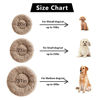 Picture of Calming Dog Bed for Puppy Small Cats Donut Dog Bed Pet Cushion Bed Plush Cat Bed Round Anti-Anxiety Dog Bed Orthopedic Dog Bed, Machine Washable, 20inch Khaki.