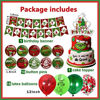 Picture of Grinch Christmas Birthday Decoration-Grinch Party Decoration Include Birthday Banner,Grinch Cake Topper,Birthday Button Pins and Latex Balloons for Winter Feast Decoration