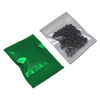 Picture of 100PCS Mylar for Zip Bag Lock Smell Proof Food Storage Metallic Foil Airtight Bags Front Matte Clear Plastic Candy Packaging Pouch Zipper Lock Heat Seal Resealable (12x18cm (4.7x7 inch), Matte Green)