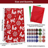 Picture of Cooraby 72 Pack Christmas Gift Bags with Tissue Paper Sealing Stickers 9.4 x 5 x 3 Inch Holiday Candy Goody Paper Bags for Xmas Party Supplies Gift Wrapping Decorations