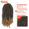 Picture of YEBO 4 Packs Spring Twist Hair 8 Inches Spring Twists Crochet Braiding Hair Ombre Colors Synthetic Hair Extensions 30 Strands/Pack, 110g/Pack(T27)