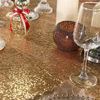 Picture of Poise3EHome 60×102'' Rectangle Sequin Tablecloth for Party Cake Dessert Table Exhibition Events, Light Gold