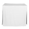 Picture of Tablevogue Event Linens Washable Microfiber 34 Inch Fitted Tablecloth Cover for Square Buffet Table, Parties, Holiday Dinner & More, White