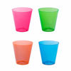 Picture of Party Essentials Hard Plastic 2-Ounce Shot/Shooter Glasses, 200-Count, Multi Neon