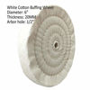 Picture of PURUI 6" Buffing Polishing Wheel With Polishing Compound Kit Used On Bench Grinder for Jewelry and Soft Metals-Includes 3PC 6" Buffing Wheels with 1/2" Arbor Hole and 3PC 100g Polishing compounds 6PC