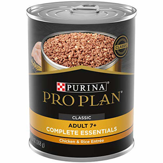 Picture of Purina Pro Plan High Protein Wet Dog Food, Senior Adult 7+ Chicken & Rice Formula - (12) 13 oz. Cans