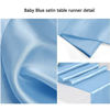 Picture of B-COOL Set of 10 Satin Table Runner Baby Blue 12x108 inch Table Runner for Wedding Reception Party Ceremony Birthday Banquet Decoration