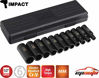 Picture of EPAuto 1/2-Inch Drive Metric Deep Impact Socket Set, Cr-V, 6 Points, 11 Sockets