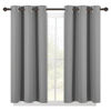 Picture of NICETOWN Silver Grey Small Window Blackout Curtain Panels for Bedroom, Thermal Insulated Grommet Top Blackout Draperies and Drapes (2 Panels, W42 x L45 -Inch)