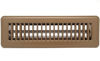 Picture of 6" X 14" Floor Register with Louvered Design - Fixed Blades Return Supply Air Grill - with Damper & Lever - Brown