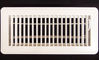 Picture of 6" X 14" Floor Register with Louvered Design - Fixed Blades Return Supply Air Grill - with Damper & Lever - White