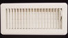 Picture of 6" X 14" Floor Register with Louvered Design - Fixed Blades Return Supply Air Grill - with Damper & Lever - White