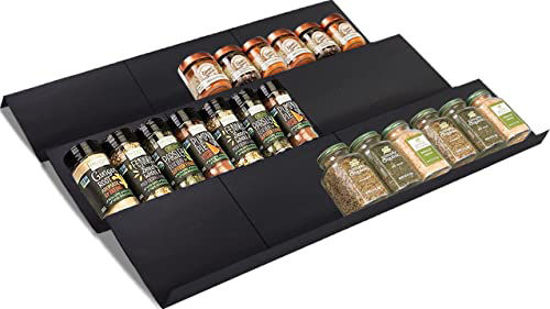 Picture of Artibear Expandable Drawer Spice Rack Organizer for 8" to 24" Kitchen Cabinets Drawer Tray Insert, Set of 9