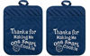 Picture of Teacher Appreciation Gift for Women Thank You Present Potholder - Set of 2 (Blue Pack of 2)