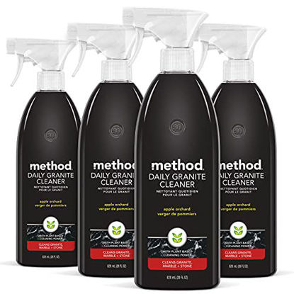 Picture of Method Daily Granite Cleaner Spray, Apple Orchard, 28 Ounce, 4 Pack, Packaging May Vary