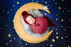 Picture of Baby Moon Star Pillow Newborn Posing Pillow Newborn Photography Prop Newborn Photography Posing Pillows Newborn Photography Props Set