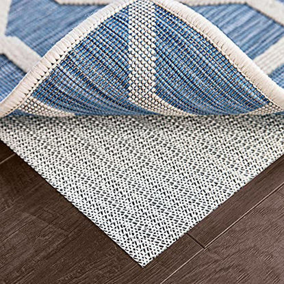 Picture of Ninja Extra Thick Rug Pad Gripper for Hardwood Floors, 8x11 FT, Slip Resistant Grip Pads for Hard Surfaces, Adds Cushion and Maximum Protection, Keeps Area Rugs and Carpets Safe and in Place on Floor