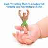 Picture of Mini Wrestling Figure Playset,Cage Warriors,12 Little Powerful Wrestlers and 20 Funny Accessories as Hammer,Broken Table,Chair,Ring etc.Great as Cake Topper,Collection,Birthday Gift for Kid Children