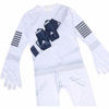 Picture of DJ Marshmallow Costume Kids Game Pajamas Sets Halloween Carnival Cosplay Tight-Fitting with Full Head Masks