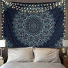 Picture of Black Blue Mandala Tapestry Wall Hanging Vintage Tapestries Aesthetic Hippie Wall Decor Bohemian Wall Art Boho Home Decoration for Bedroom,Living Room,Dorm