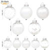 Picture of Sea Team 70mm/2.76" Shatterproof Clear Plastic Christmas Ball Ornaments, Transparent, See-Through, Crystal Baubles, Bulbs with Stuffed Delicate Decorations for Xmas Tree (30 Counts, White)