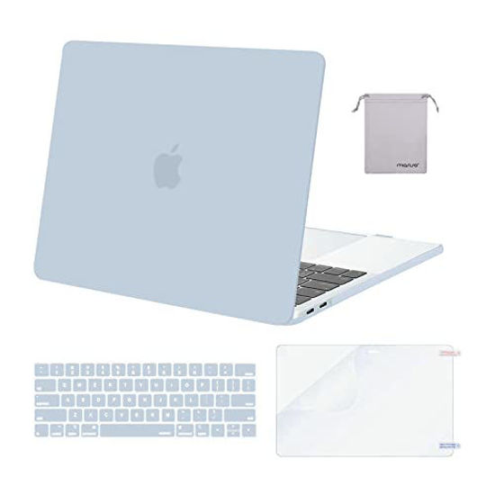 Picture of MOSISO Compatible with MacBook Pro 13 inch Case 2016-2020 Release A2338 M1 A2289 A2251 A2159 A1989 A1706 A1708, Plastic Hard Shell Case&Keyboard Cover Skin&Screen Protector&Storage Bag, Baby Blue