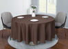 Picture of Biscaynebay Textured Fabric Round Tablecloths 108 Inches in Diameter, Brown Water Resistant Tablecloths for Dining, Kitchen, Wedding, Parties etc. Machine Washable