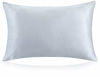 Picture of ZIMASILK 100% Mulberry Silk Pillowcase for Hair and Skin Health,Soft and Smooth,Both Sides Premium Grade 6A Silk,600 Thread Count,with Hidden Zipper,1pc(Standard 20''x26'',Light Grey)