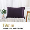 Picture of ZIMASILK 100% Mulberry Silk Pillowcase for Hair and Skin Health,Soft and Smooth,Both Sides Premium Grade 6A Silk,600 Thread Count,with Hidden Zipper,1pc(Standard 20''x26'',Eggplant Purple)