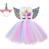 Picture of Unicorn Costume for Girls Rainbow Unicorn Dress for Birthday Party Unicorn Tutu Dress with Headband for Christmas Halloween Outfit 7-8 Years