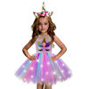 Picture of Unicorn Costume for Girls Rainbow Unicorn Dress for Birthday Party Unicorn Tutu Dress with Headband for Christmas Halloween Outfit 7-8 Years