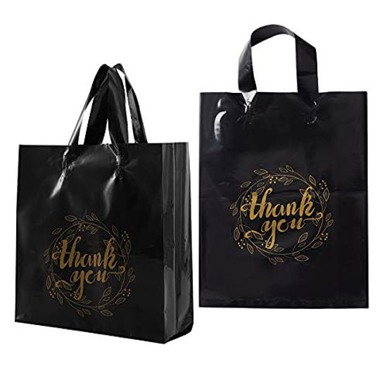 Cheap 100pcs Black Plastic Bags Plastic Gift Bags Catering Gift Packaging  Thank You Bags | Joom