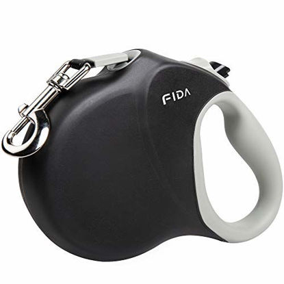 Picture of Fida Upgraded Retractable Dog Leash 26ft, Heavy Duty Pet Walking Leash for Medium/Large Breeds up to 110 lbs, 360° Tangle-Free Long Retract Dog Lead, Soft Grip, One-Hand Brake, Black