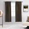 Picture of DONREN Chocolate Brown Blackout Curtains Panels for Bedroom - Coffee Rod Pocket Thermal Insulated Curtains for Living Room (42 W x 63 L Inch Length,2 Panels)