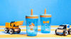 Picture of Zak Designs 15oz Blippi Kelso Tumbler Set, BPA-Free Leak-Proof Screw-On Lid with Straw Made of Durable Plastic and Silicone, Perfect Bundle for Kids, 2 Count (Pack of 1)