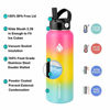 Picture of SENDESTAR Water Bottle 40oz Double Wall Vacuum Insulated Leak Proof Stainless Steel Sports Water Bottle-Wide Mouth with New Flex Straw Lid & Spout Lid (Sobert)