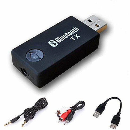 Picture of Bluetooth Transmitter for TV, YETOR Wireless Audio Adapter (3.5mm, RCA,Computer USB Digital Audio) Dual Link for Headphones,Low Latency,USB Power Supply