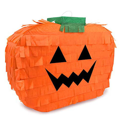 Picture of Halloween Pumpkin Pinata for Halloween Theme Party Favor, Halloween Party Supplies with Smile (11.81 x 15.75 x 4.14 inches)