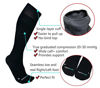 Picture of HOYISOX Plus Size Compression Socks 20-30 mmHg for Men and Women, Wide Calf Extra Large 2X, Comfortable Cotton (Charcoal, 2X-Large)