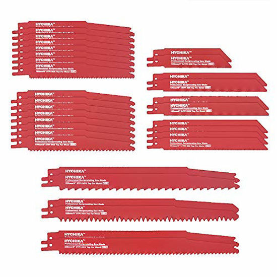 GetUSCart HYCHIKA 32 Piece Reciprocating Saw Blade Set Metal Wood