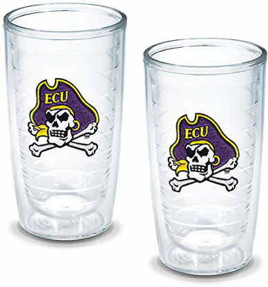 Picture of Tervis ECU Pirate Crossbones Emblem Tumbler, Set of 2, 16 oz, Clear