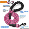 Picture of tobeDRI No Pull Dog Harness Adjustable Reflective Oxford Easy Control Medium Large Dog Harness with A Free Heavy Duty 5ft Dog Leash (S (Neck: 13"-18", Chest: 17.5"-22"), Pink Harness+Leash)