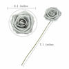 Picture of DerBlue 60pcs Artificial Roses Flowers Real Looking Fake Roses Artificial Foam Roses Decoration DIY for Wedding Bouquets Centerpieces,Arrangements Party Home Decorations