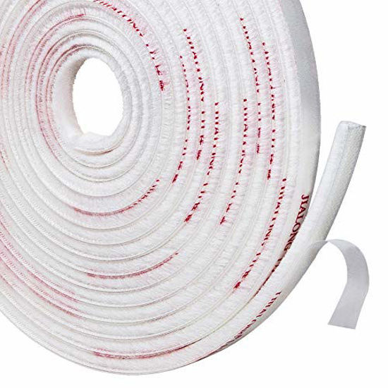 TORRAMI Felt Pile Weather Stripping Brush Strip for Window and Door Seal  11/32 inch x 11/32 inch x 16 ft,Strong Adhesive Backing Door Felt Strip for