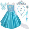 Picture of Lito Angels Girls Princess Dress Up Costumes Snow Queen Dress Halloween Christmas Costume with Accessories Size 8