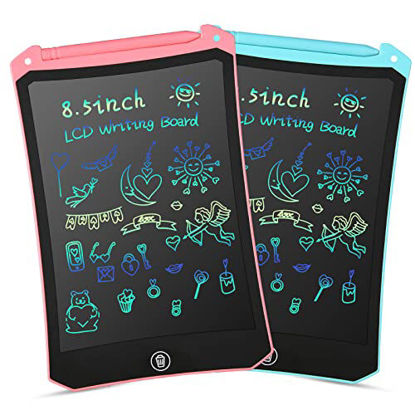 Picture of Newest LCD Writing Tablet, Electronic Digital Writing &Colorful Screen Doodle Board, Cimetech 8.5-Inch Handwriting Paper Drawing Tablet,2Pcs - Pink & Blue