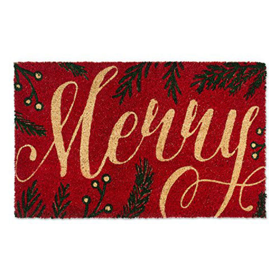 Picture of DII Indoor/Outdoor Natural Coir Holiday Season Doormat, 18x30, Merry