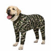 Picture of Miaododo Dog Pajamas Jumpsuit for Medium Large Dogs,Lightweight Adorable Dog Pjs Clothes Large Size Dog Apparel Onesies,Shirt for Large Dogs After Surgery, Full Belly(34, Camo)